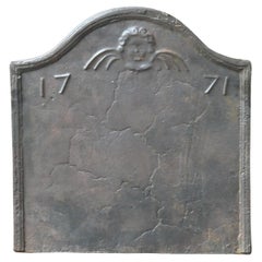 Plaque de cheminée / dosseret d'époque Louis XV du XVIIIe siècle 