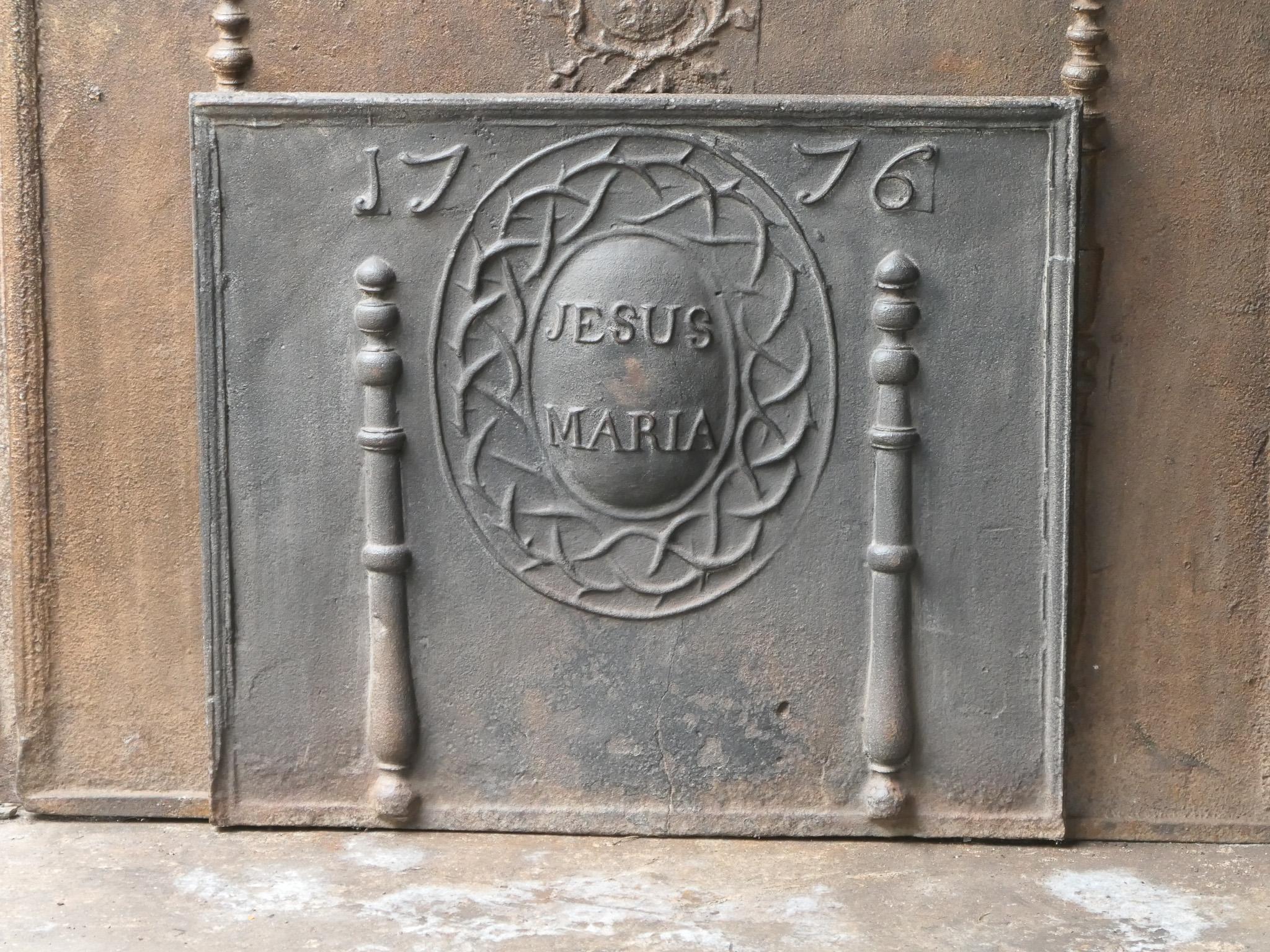 Calco Parafuoco a tema religioso francese del XVIII secolo, periodo Luigi XV in vendita