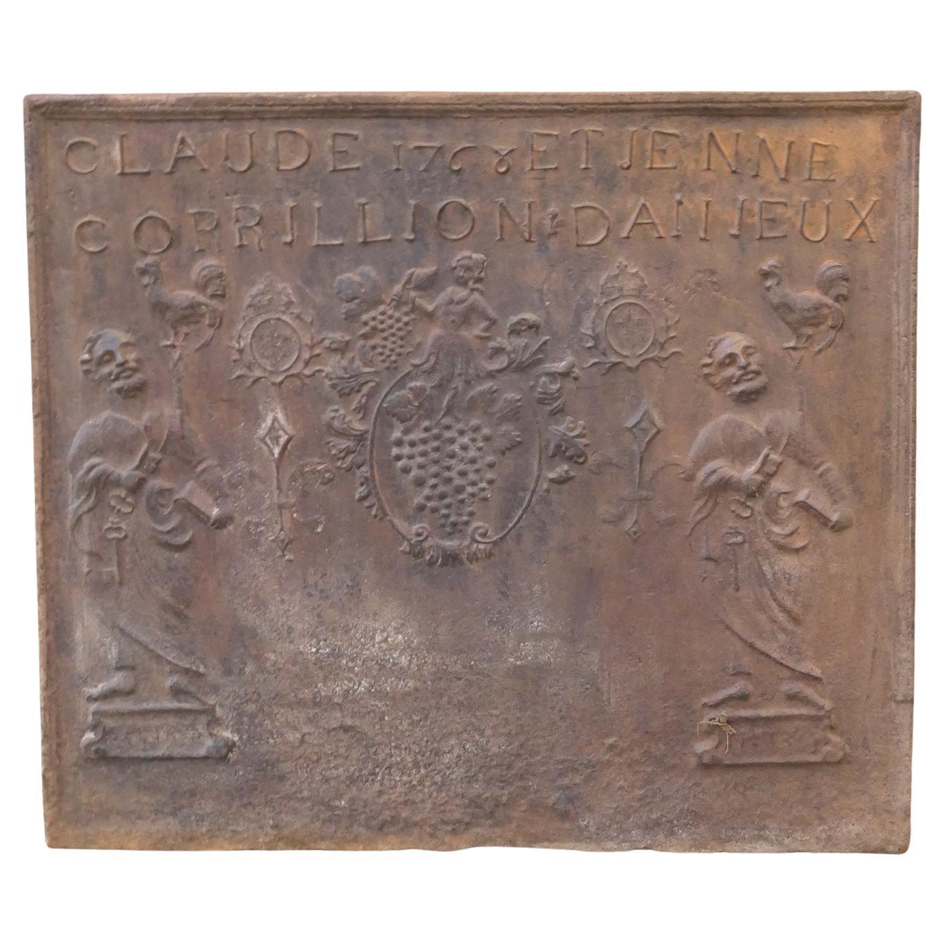 18th Century French Louis XV Period 'The Vintage' Fireback / Backsplash