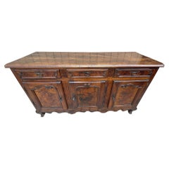 18th Century French Louis XV Period Walnut and Elm Buffet