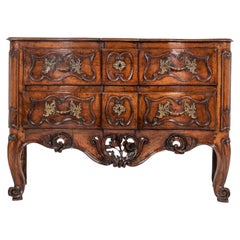 Antique 18th Century French Louis XV Period Walnut Commode