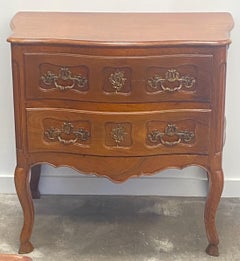 18th Century French Louis XV Period Walnut Two Drawer Commode