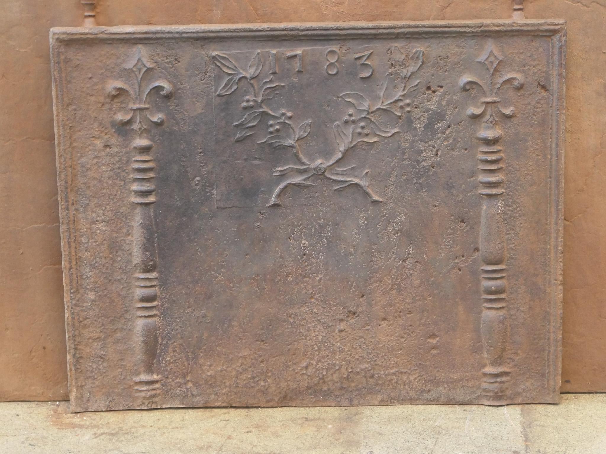 Colonne d'Ercole Luigi XV francese del XVIII secolo  Rivestimento del camino / Backsplash In condizioni buone in vendita a Soest, NL
