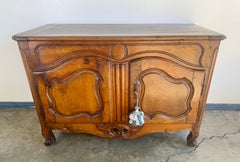 18th Century French Louis XV Provincial Buffet in Solid Walnut