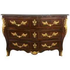 18th Century French Louis XV Style Bombe Commode with Ormolu Bronze Mounts