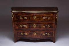 18th Century French Louis XV Style Chest of Drawers Marquetry Bombe Commode