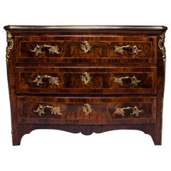18th Century French Louis XV Style Chest of Drawers Marquetry Bombe Commode