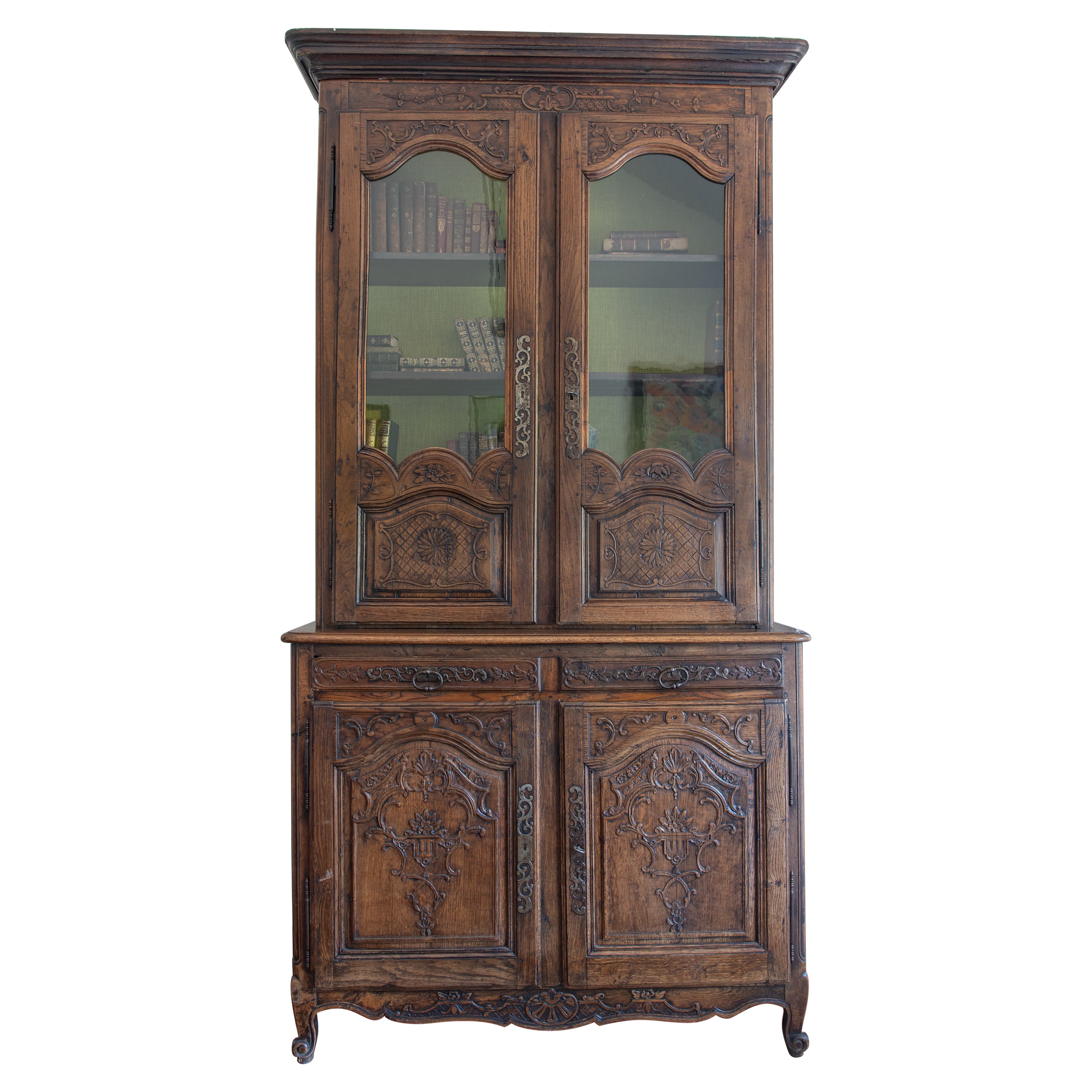 Buffet in quercia stile Luigi XV del XVIII secolo "Deux Corps"