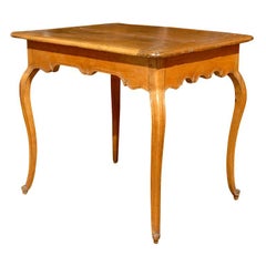 18th Century French Louis XV Walnut and Pear Side Table