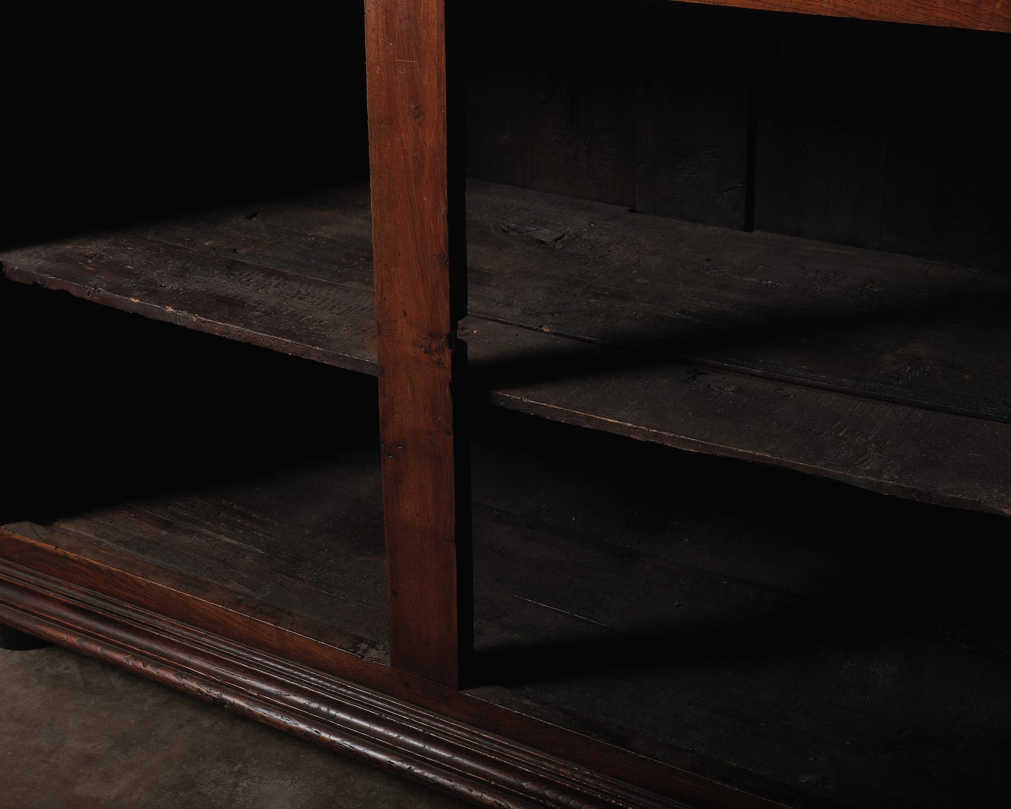 Wood 18th Century French Louis XV Walnut Buffet For Sale