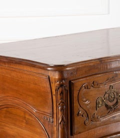 18th Century French Louis XV Walnut Commode