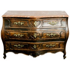 Antique 18th Century, French, Louis XV Walnut Commode