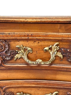 18th Century French Louis XV Walnut Commode with Ornate Carvings