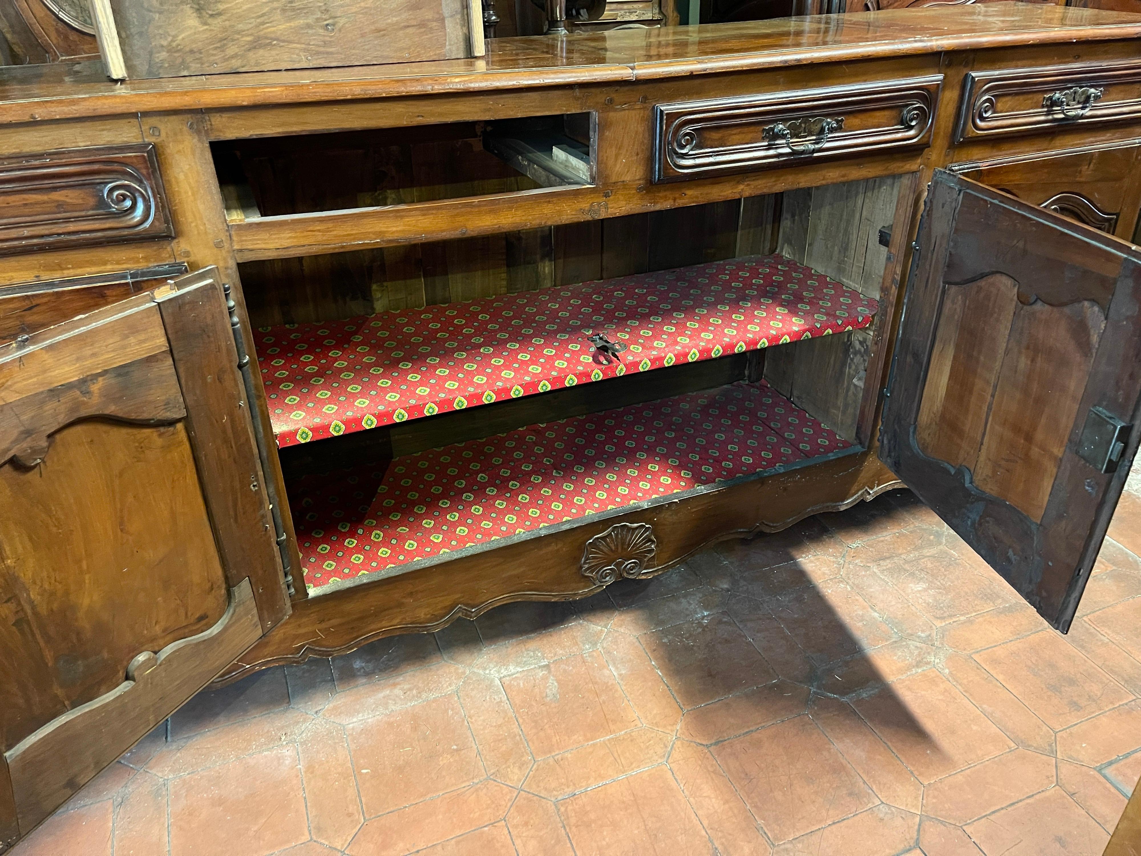 18th Century French Louis XV Walnut Provenza Sideboards Credenzas 1800 8