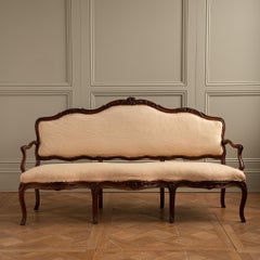 18th Century French Louis XV Walnut  Sofa