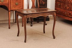 18th Century French Louis XV Walnut Table with Serpentine Apron