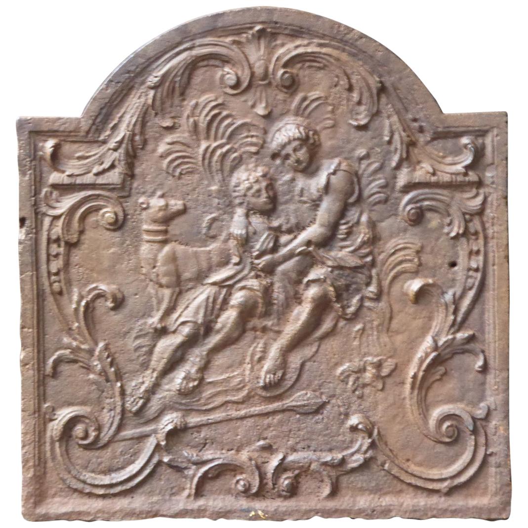 18th Century French Louis XV 'Woman and Man' Fireback