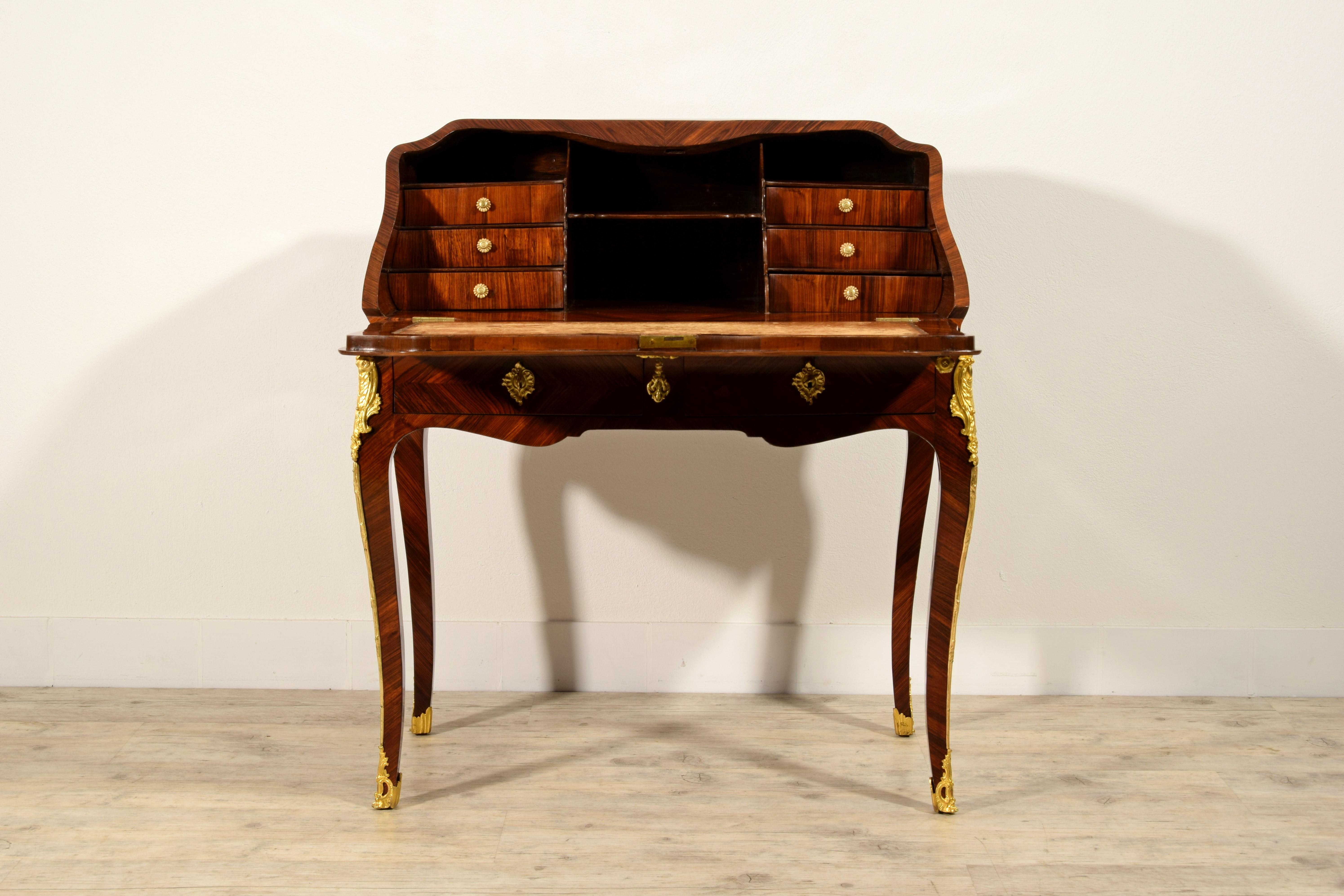  18th Century, French Louis XV Wood Flap Writing Desk  For Sale 7