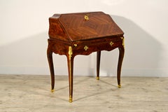 18th Century, French Louis XV Wood Flap Writing Desk