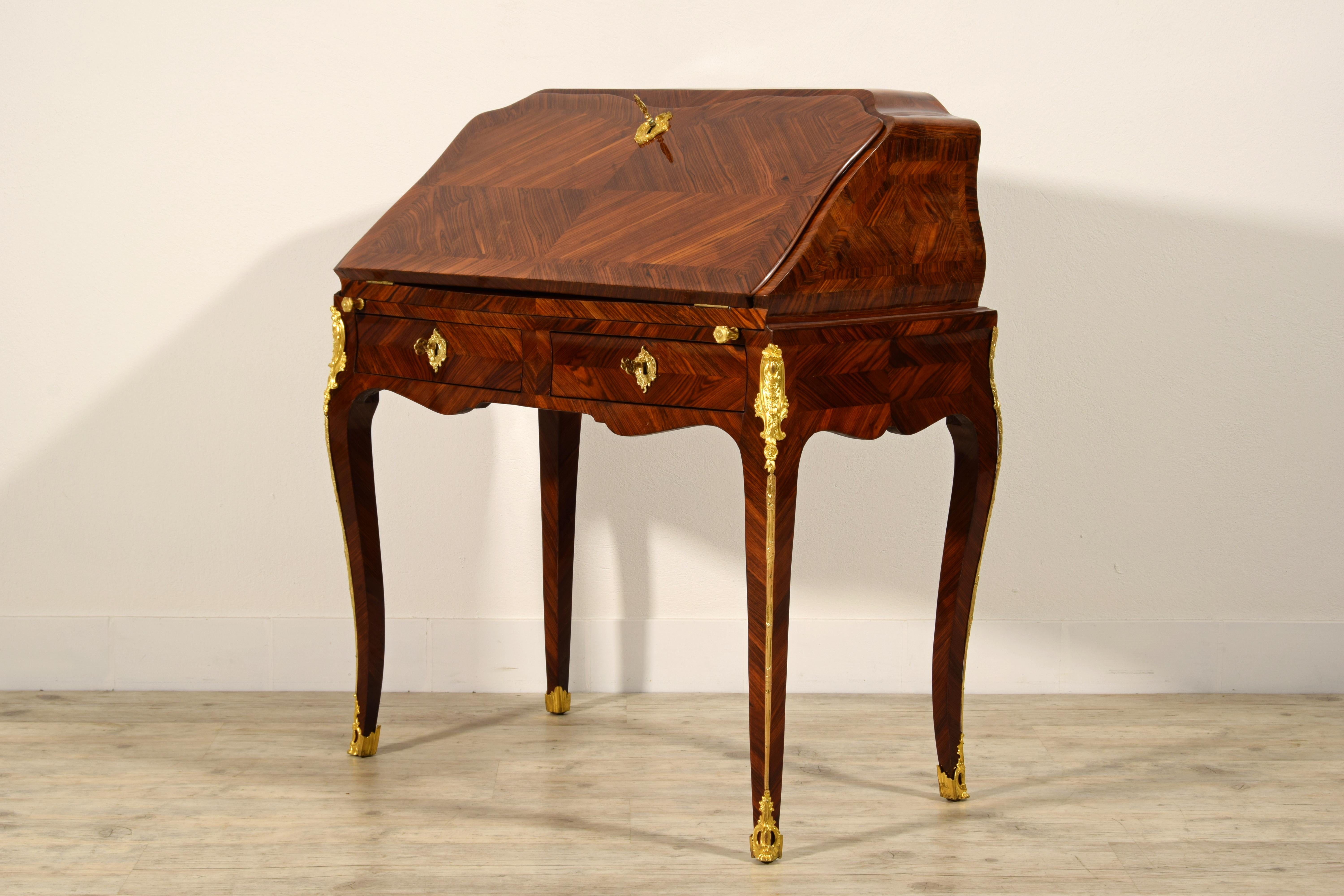  18th Century, French Louis XV Wood Flap Writing Desk  For Sale 1