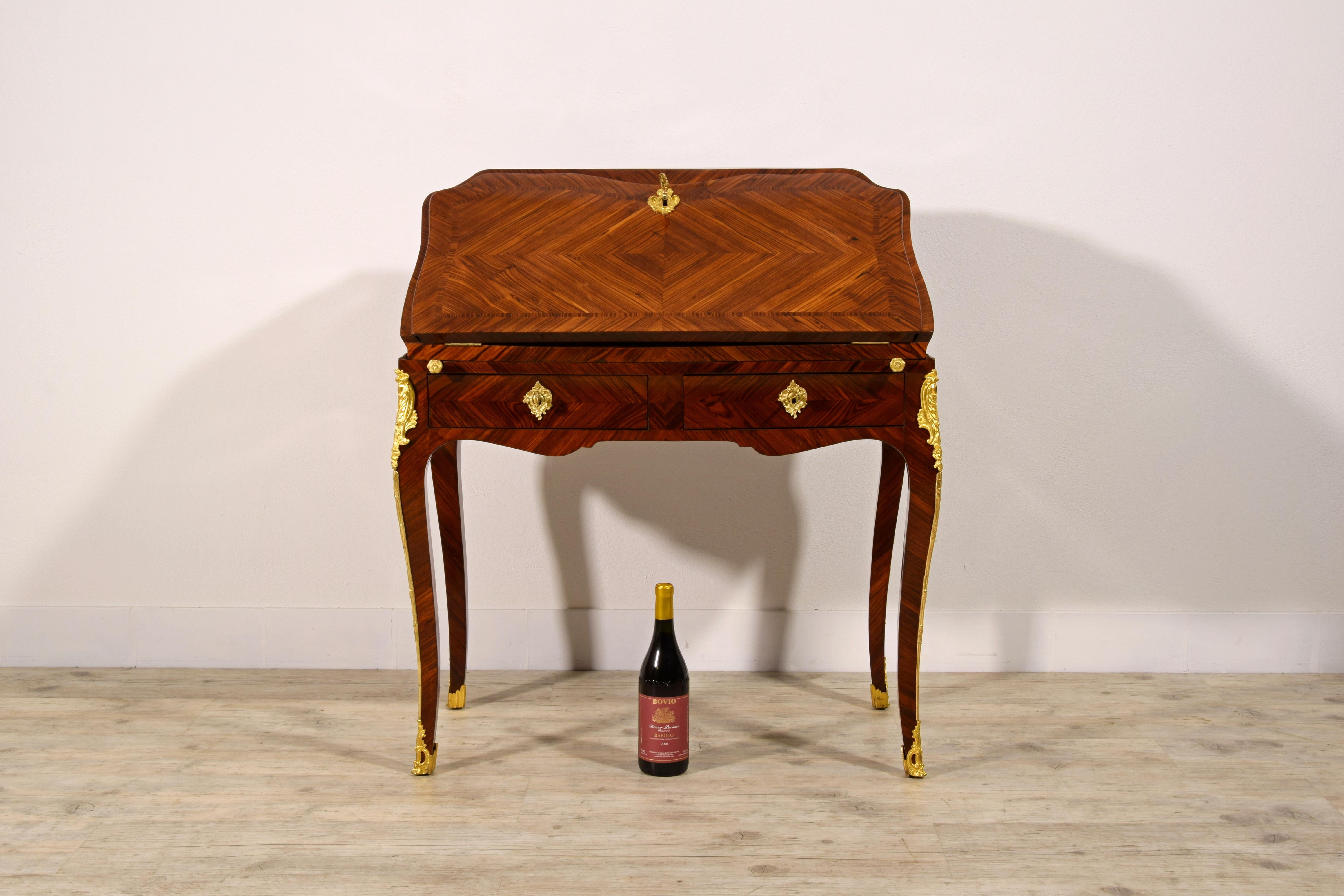  18th Century, French Louis XV Wood Flap Writing Desk  For Sale 2