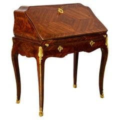  18th Century, French Louis XV Wood Flap Writing Desk 