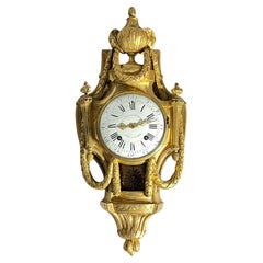 Antique 18th Century French Louis XV / XVI Period Gilt Bronze Wall Clock