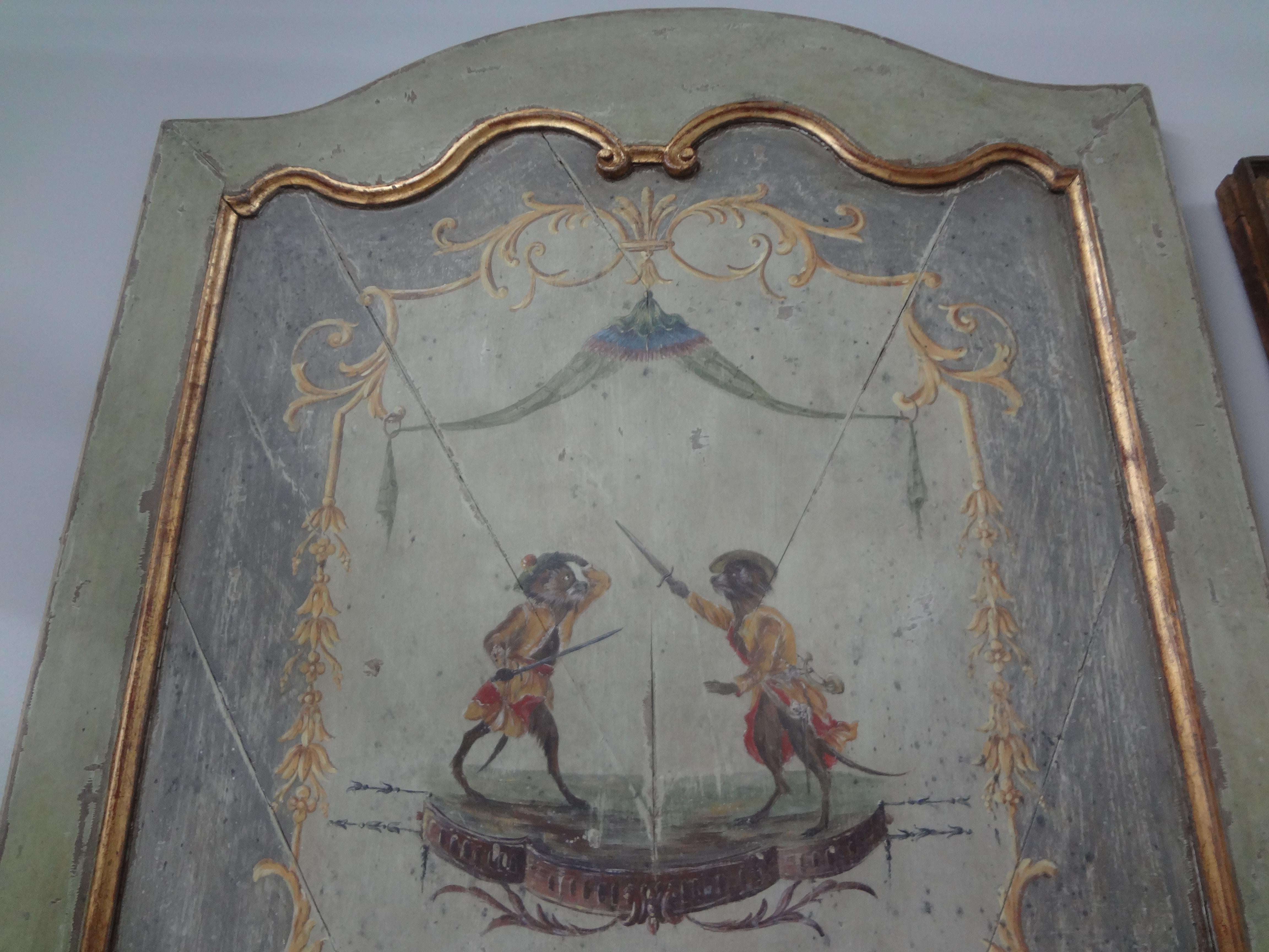 18. Jahrhundert Französisch Louis XVI Boiserie Trumeau Spiegel (Handbemalt) im Angebot