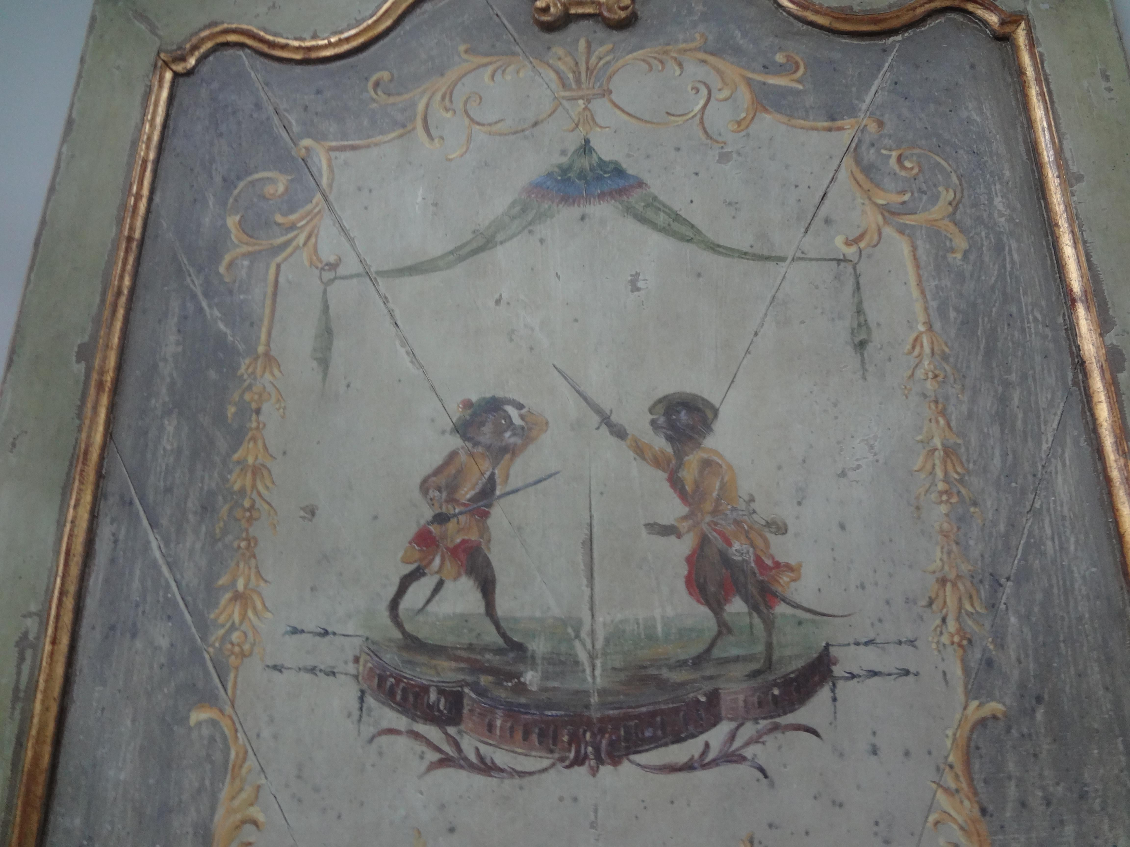 Wood 18th Century French Louis XVI Boiserie Trumeau Mirror For Sale