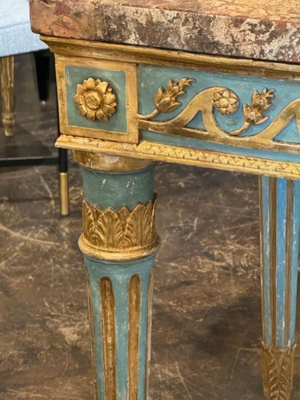18th Century Italian Louis XVI Style Console For Sale 2