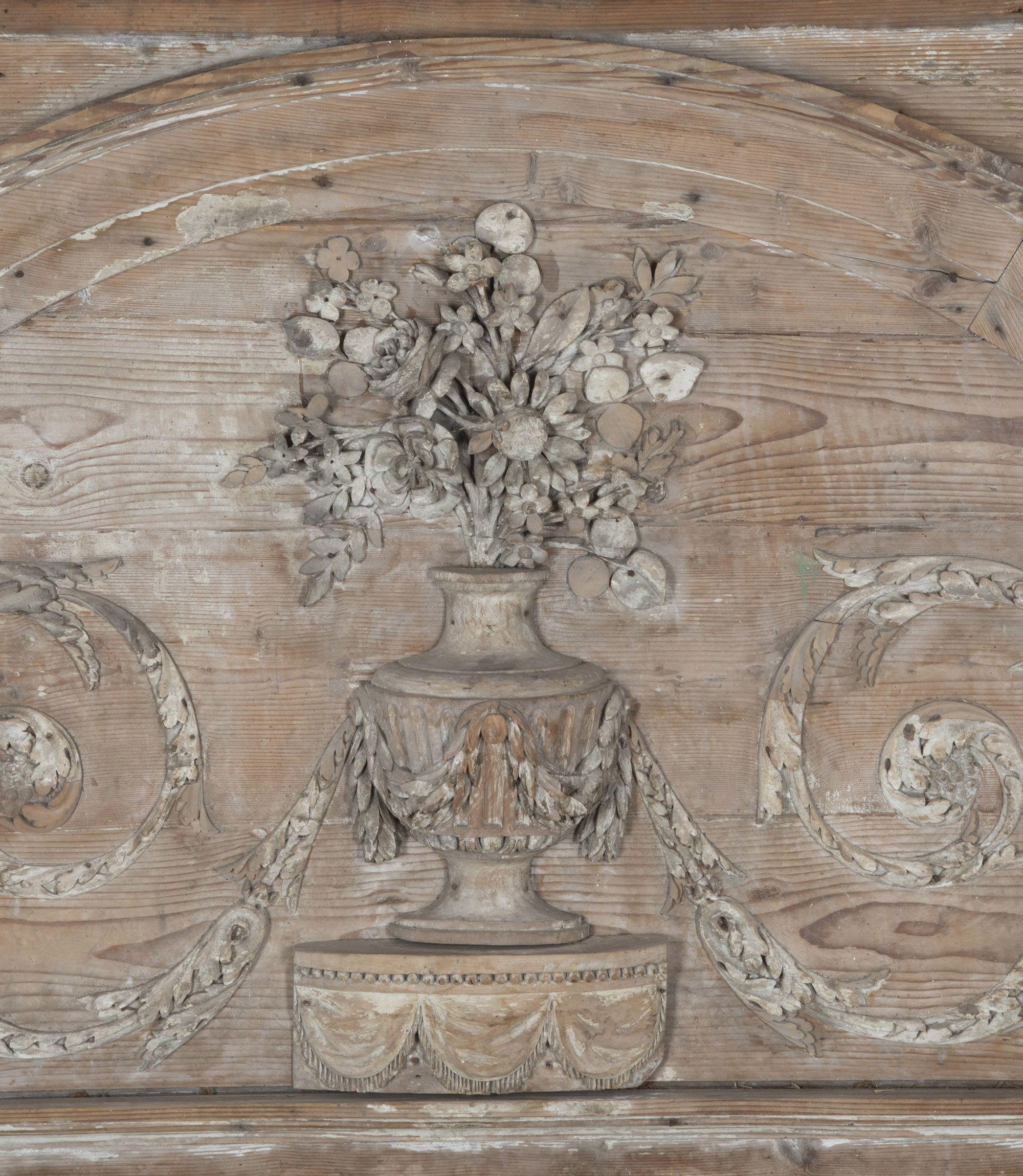 18. Jahrhundert Französisch Louis XVI geschnitzt Kiefer Panel im Zustand „Gut“ im Angebot in Tetbury, Gloucestershire