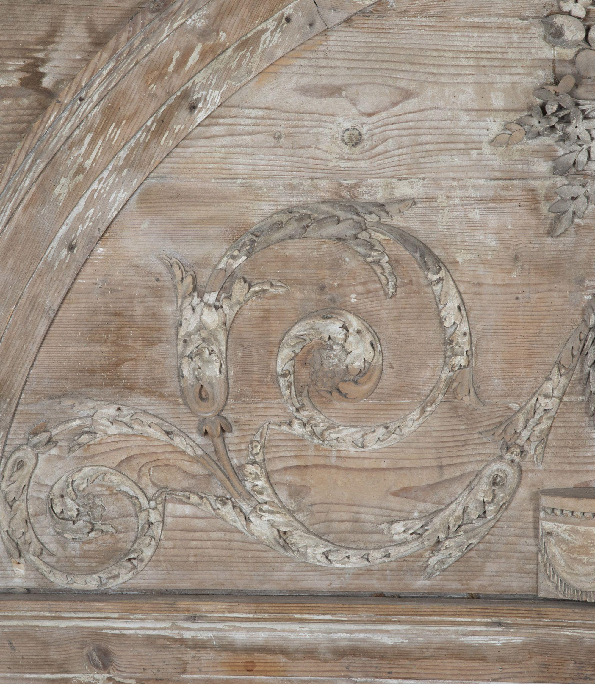 18. Jahrhundert Französisch Louis XVI geschnitzt Kiefer Panel (18. Jahrhundert und früher) im Angebot