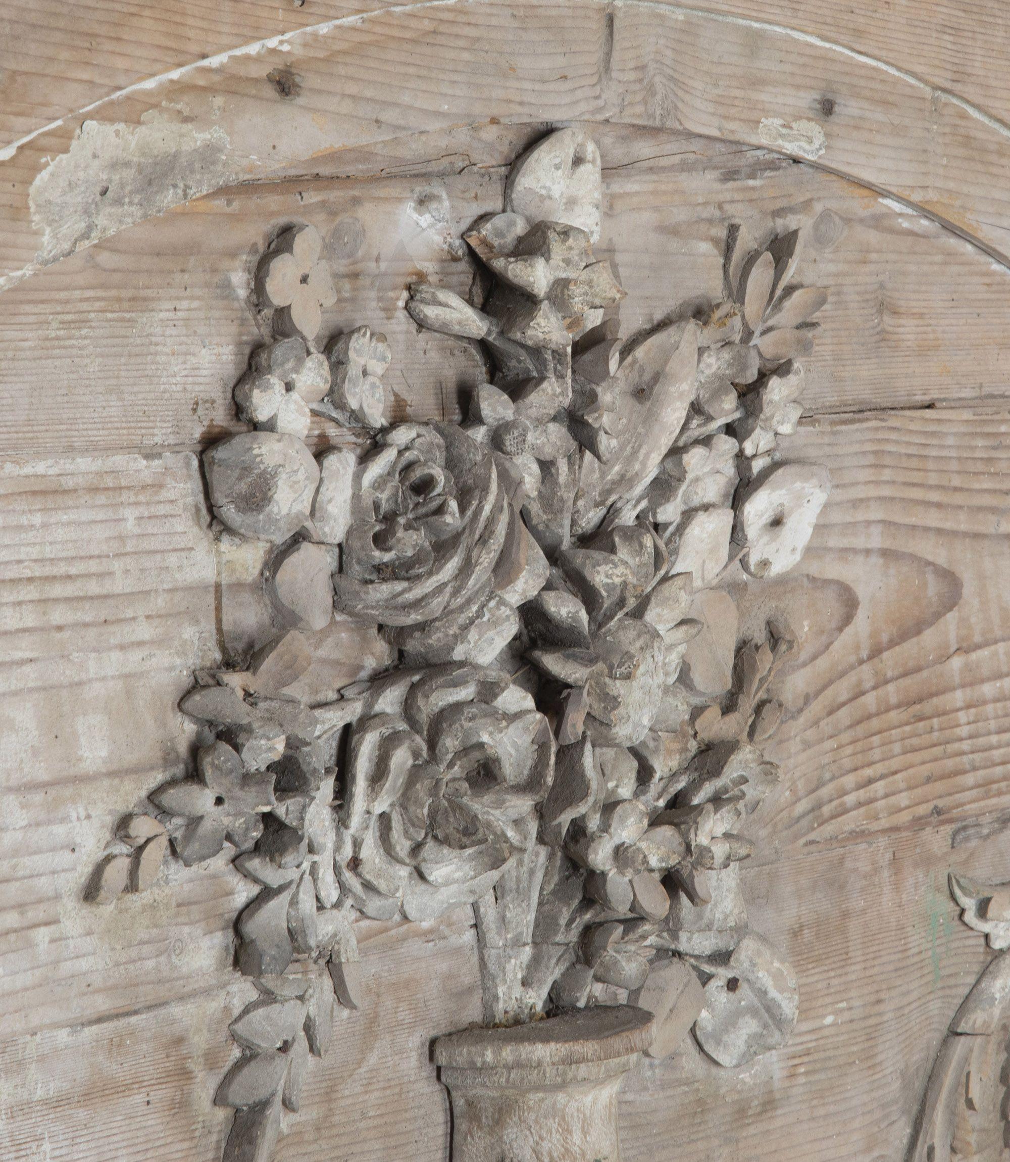 18. Jahrhundert Französisch Louis XVI geschnitzt Kiefer Panel im Angebot 1