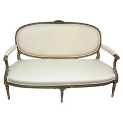 18th Century French Louis XVI Carved Settee
