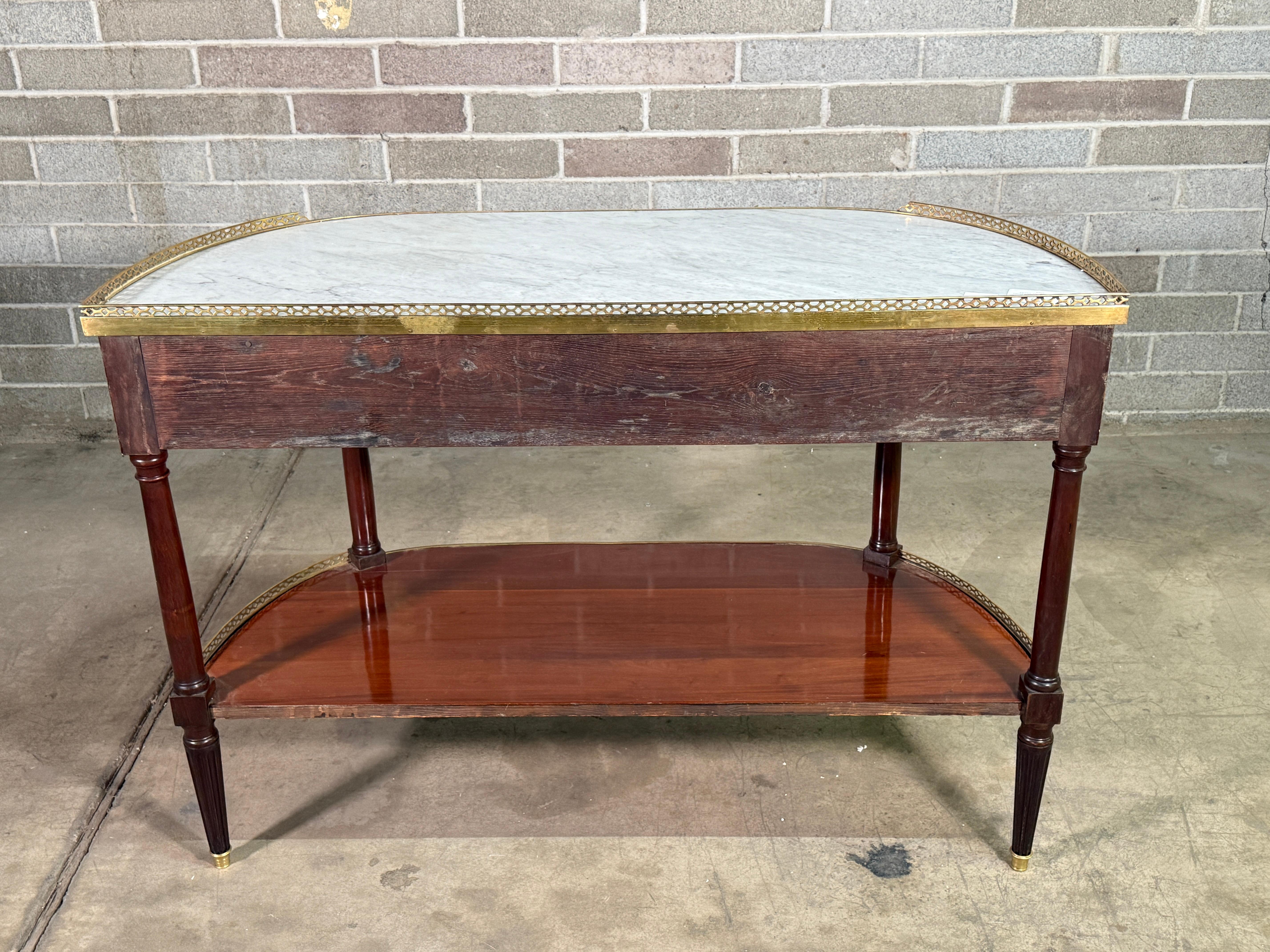 Brass 18th Century French Louis XVI Console / Desserte For Sale