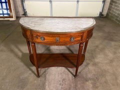 18th Century French Louis XVI Dessert Server. Carrara Marble Top.