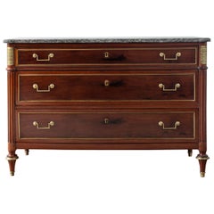 Antique 18th Century French Louis XVI / Directoire Period Mahogany Commode