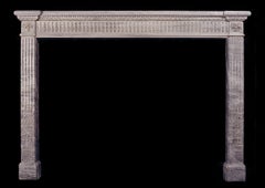 18th Century French Louis XVI Dove Grey Marble Chimneypiece