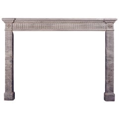 18th Century French Louis XVI Dove Grey Marble Chimneypiece