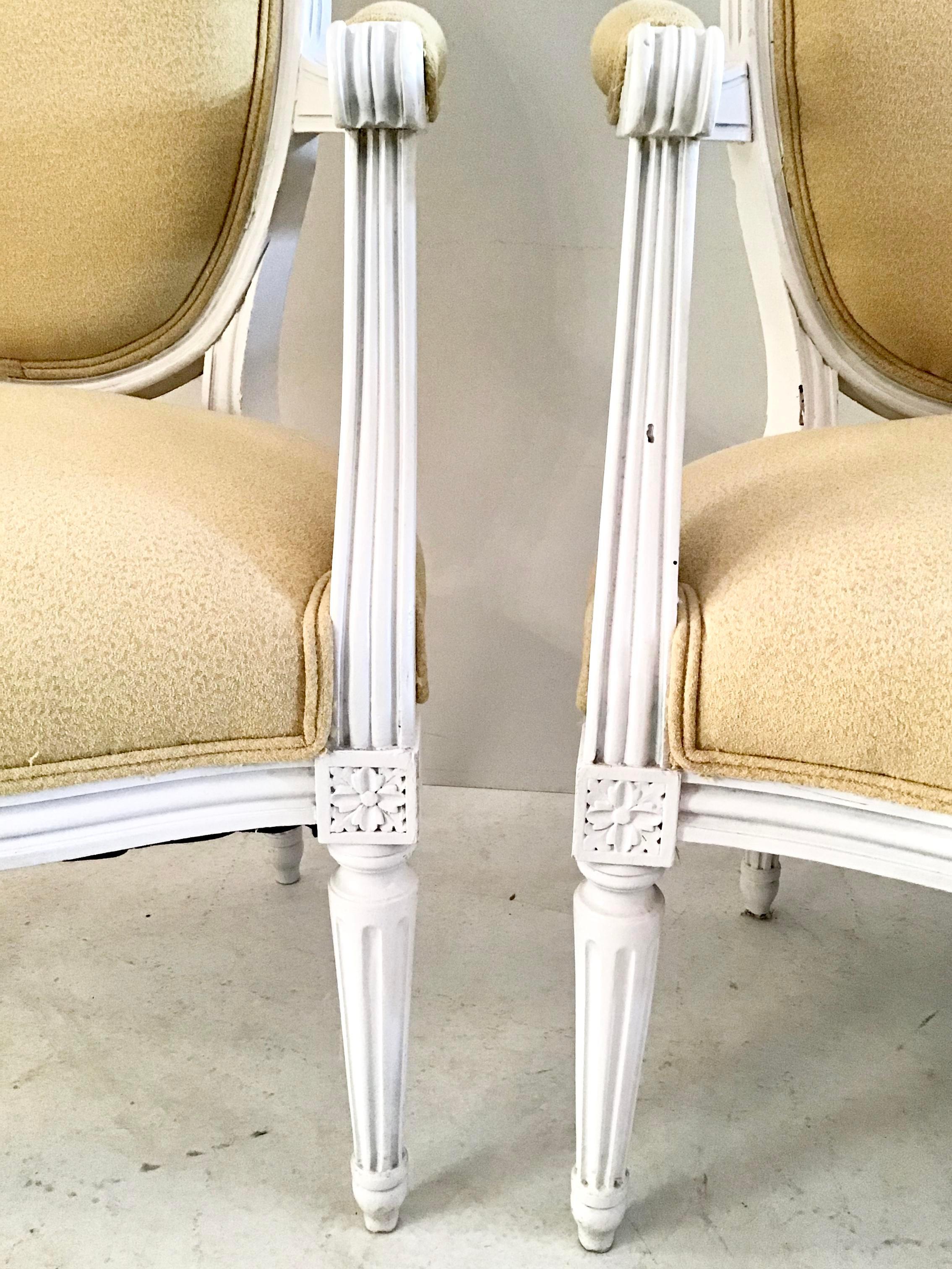 18th Century French Louis XVI Fauteuils, a Pair For Sale 3