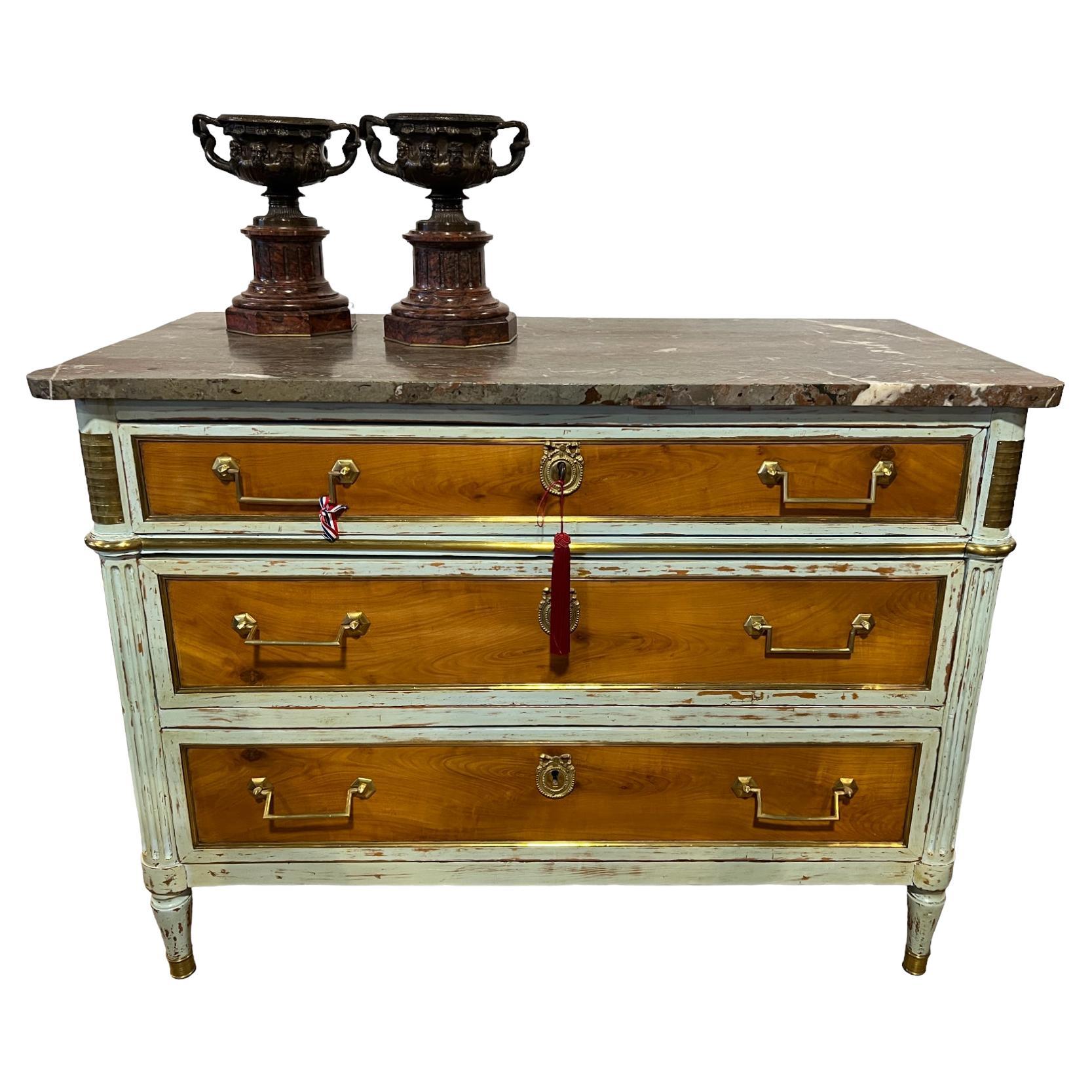  18th Century French Louis XVI Fruitwood Chest  For Sale