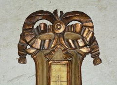 18th Century French Louis XVI Giltwood Barometer