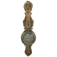 18th Century French Louis XVI Giltwood Barometer