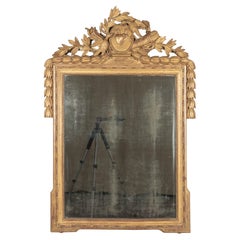 18th Century French Louis XVI Giltwood Bridal Mirror