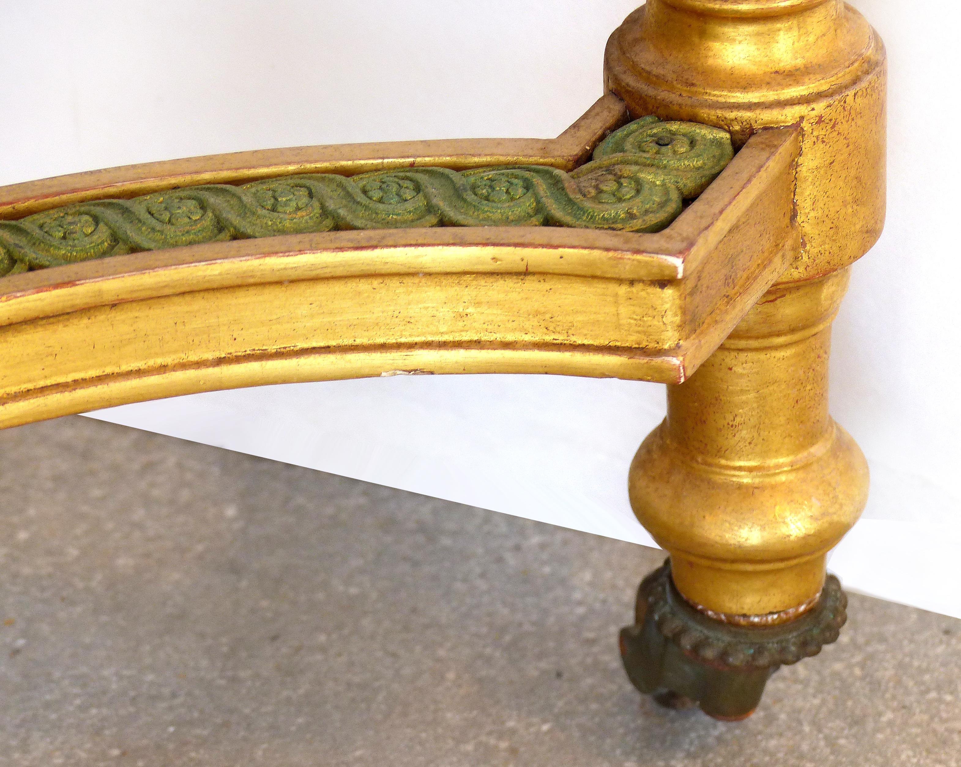 18th Century French Louis XVI Giltwood Console Table with Inset Onyx Top For Sale 9