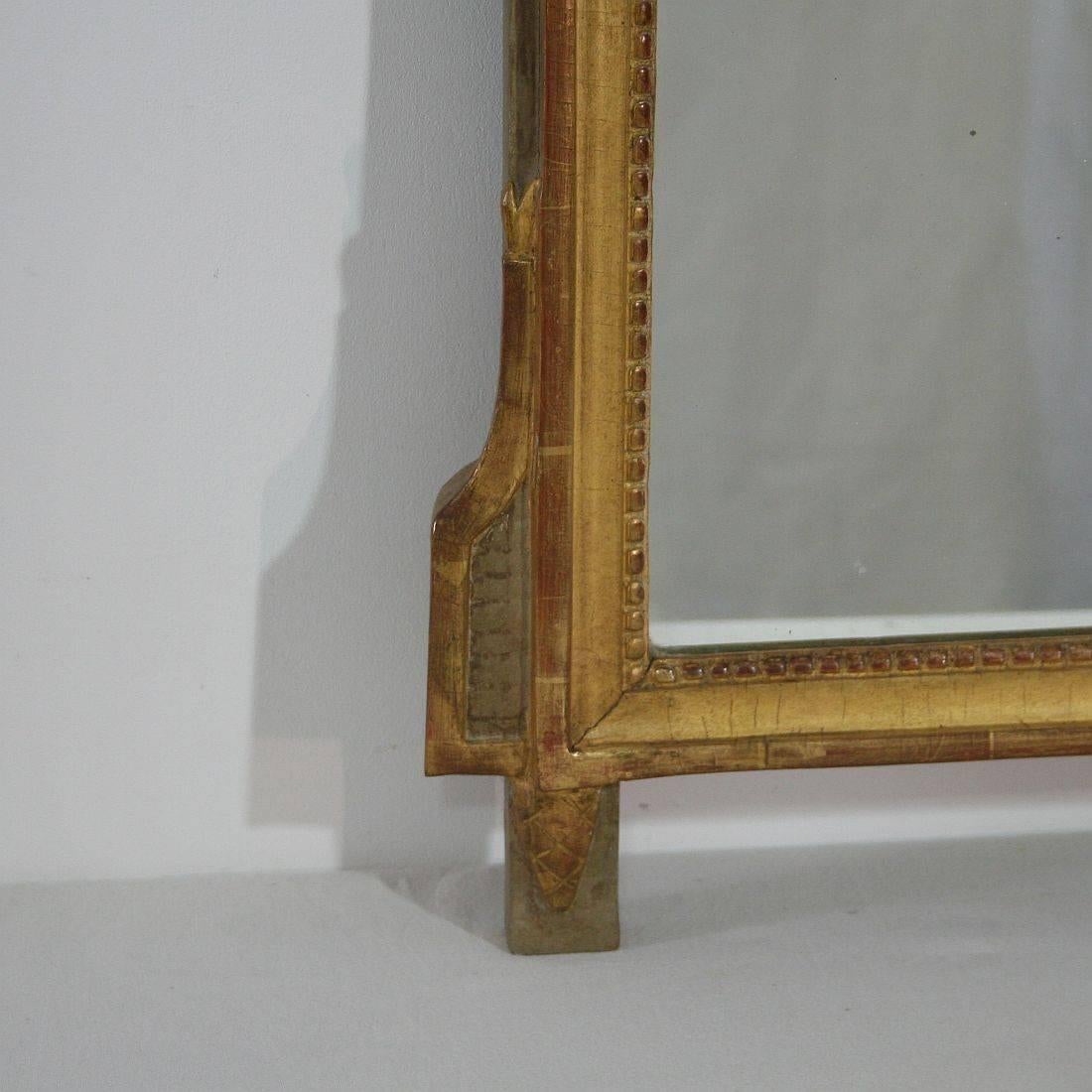 18th Century French Louis XVI Giltwood Mirror 2