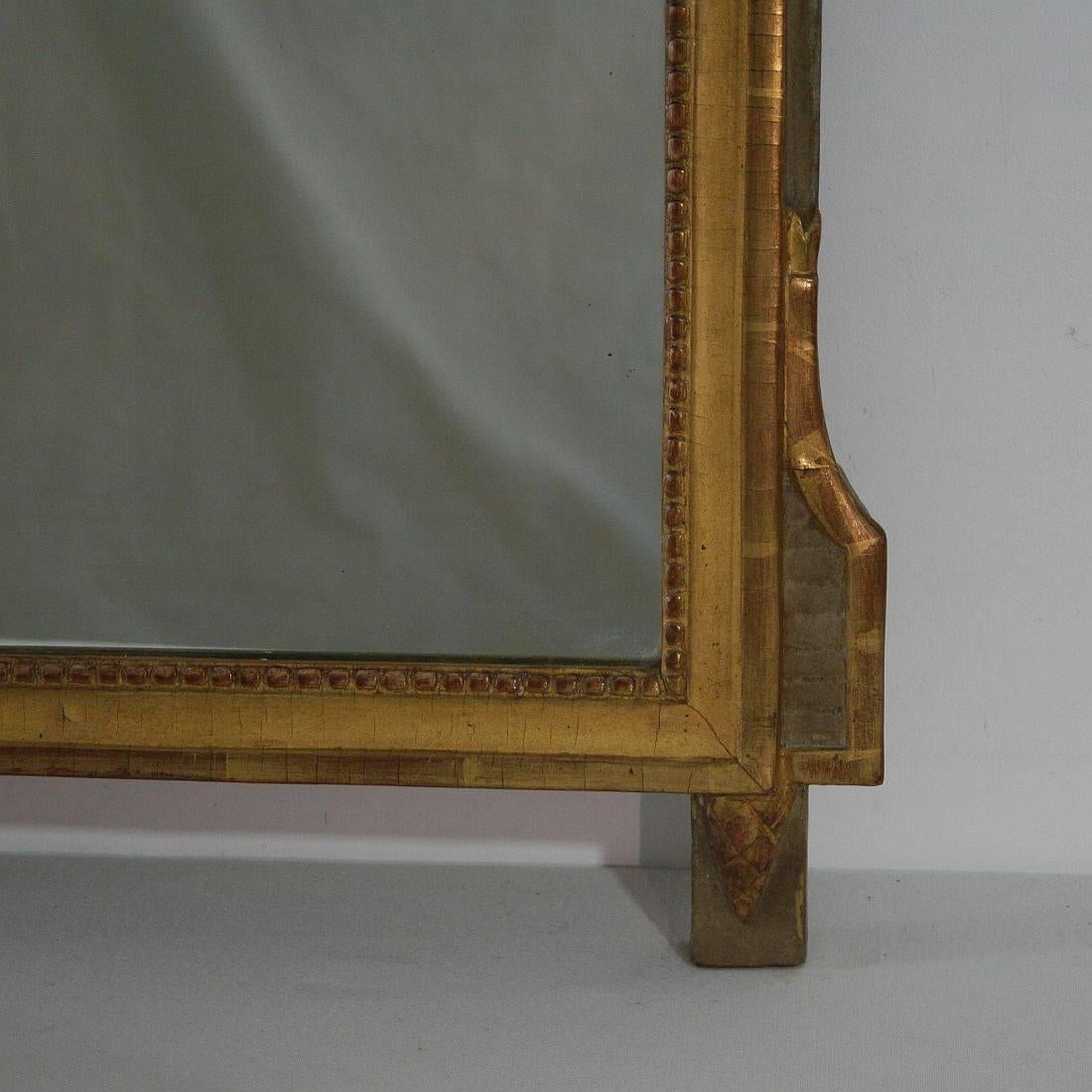18th Century French Louis XVI Giltwood Mirror 3