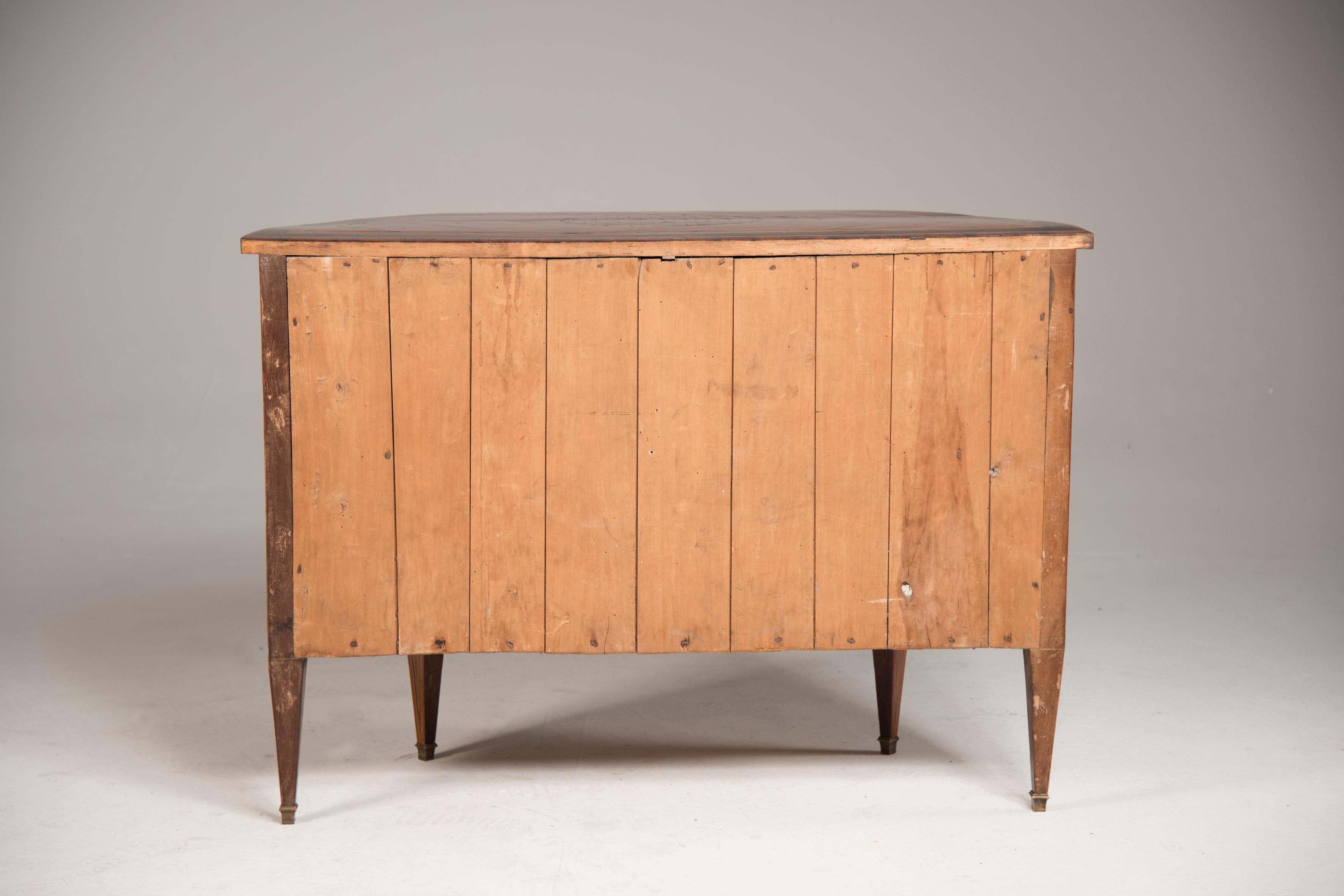 18th Century French Louis XVI Half Moon Demilune Marquetry Sideboard 13