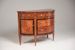 18th Century French Louis XVI Half Moon Demilune Marquetry Sideboard