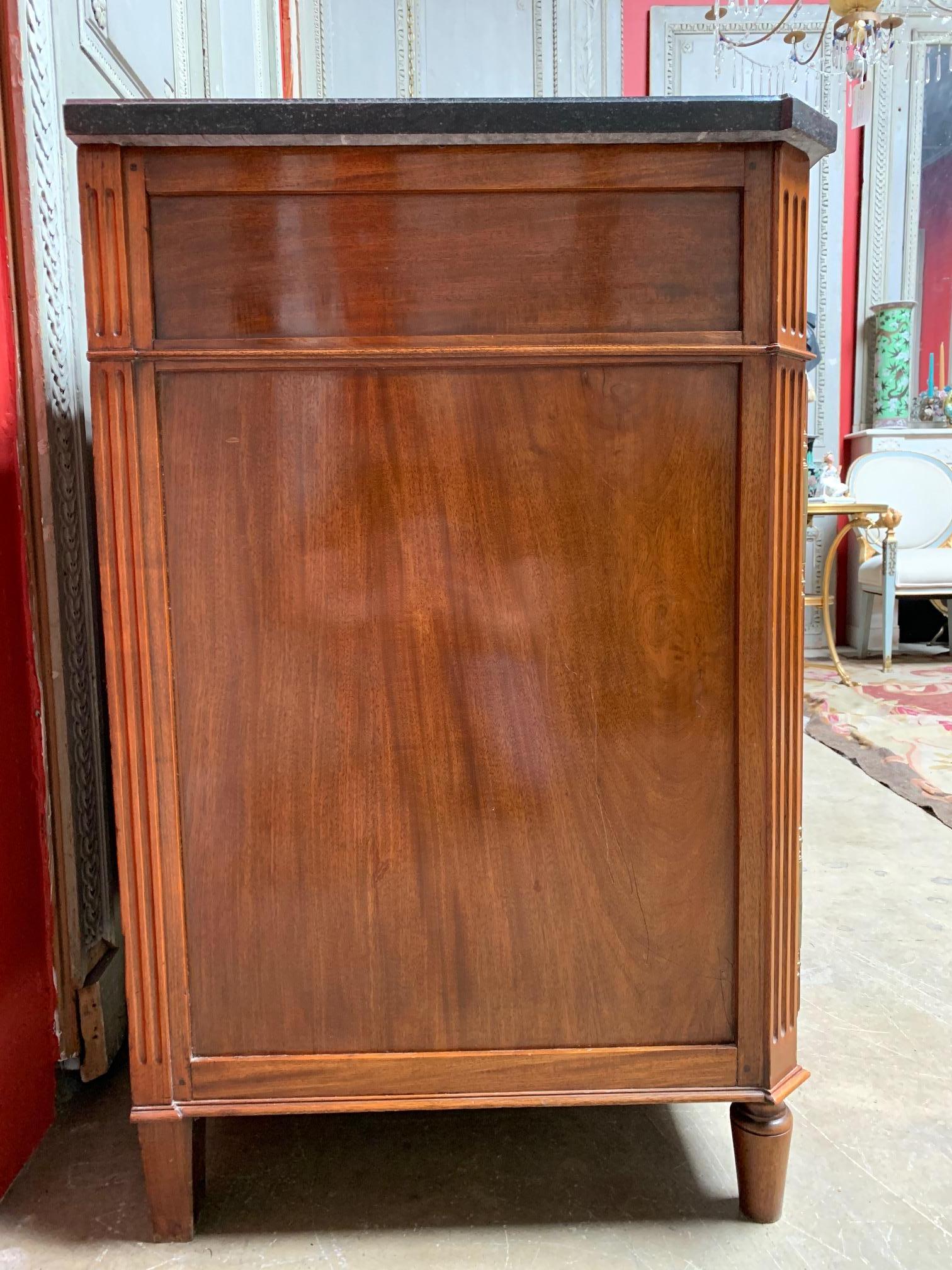 18th Century French Louis XVI Mahogany Buffet with Bronze Fittings 3